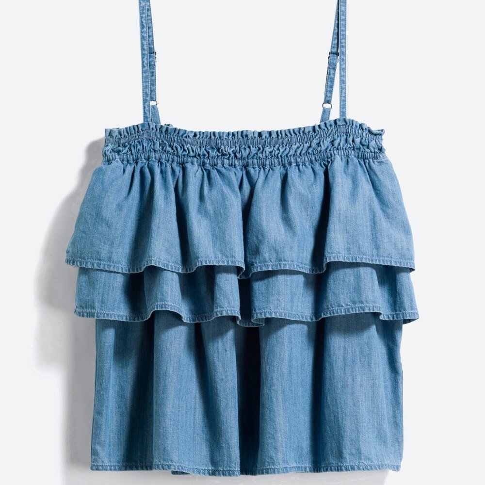 ⭐️3/$25 Market & Spruce Janeva Ruffle Tiered Top